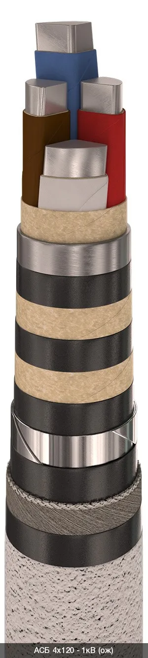 АСБ 1х500+2х1,5 - 1кВ