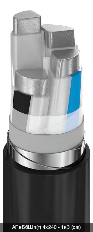 АПвБбШп(г) 4х4,0 - 1кВ